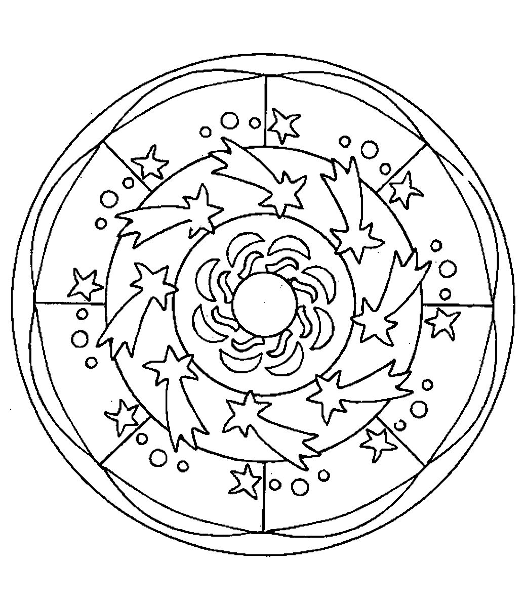 A perfect Mandala if you want easy coloring pages or if you search coloring pages for kids. Coloring helps to develop and strengthen the hand muscles, which later helps children with activities like lifting objects and typing.